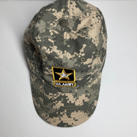 U.S. Army Cap Hat Adult Adjustable Desert‎ Beige Green Digital Camo Gorpcore - Picture 3 of 11